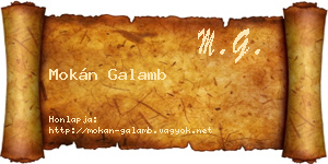 Mokán Galamb névjegykártya